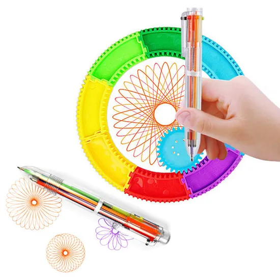 Creative Early Montessori Education Drawing Set Interactive Ruler Learning Toys for Kids