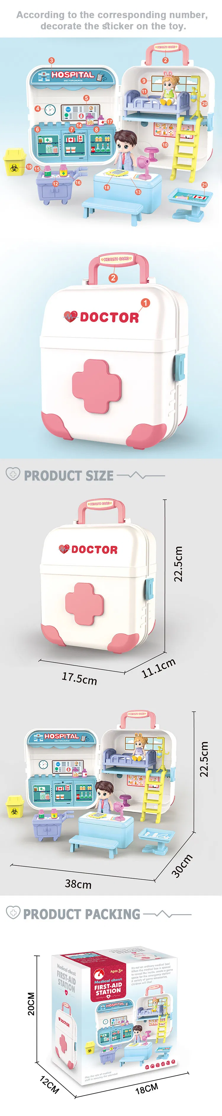 New Educational Plastic Role Play Toy Set Doctor Set for Kids