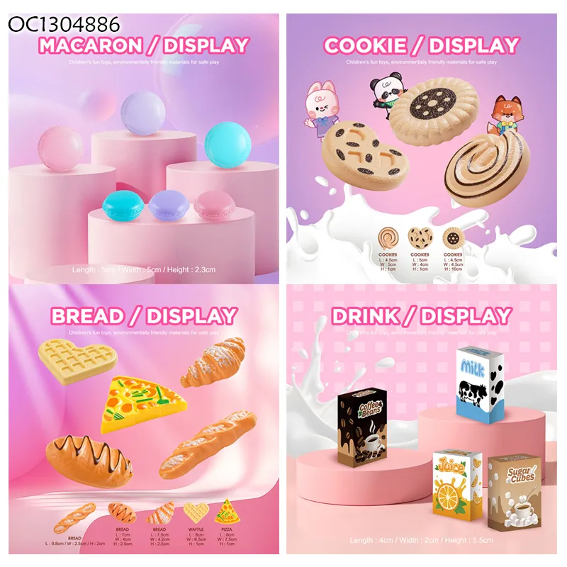 Wholesale Kids Party Pretend Play Food Kitchen Afternoon Tea Tableware Gift Toy Plastic Children House Play Set for Wholesale