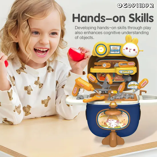 Other Role Play Indoor Play and Preschool Development Plastic Screw and Nut Set Kids Mechanictool Box Set Toy with Drill