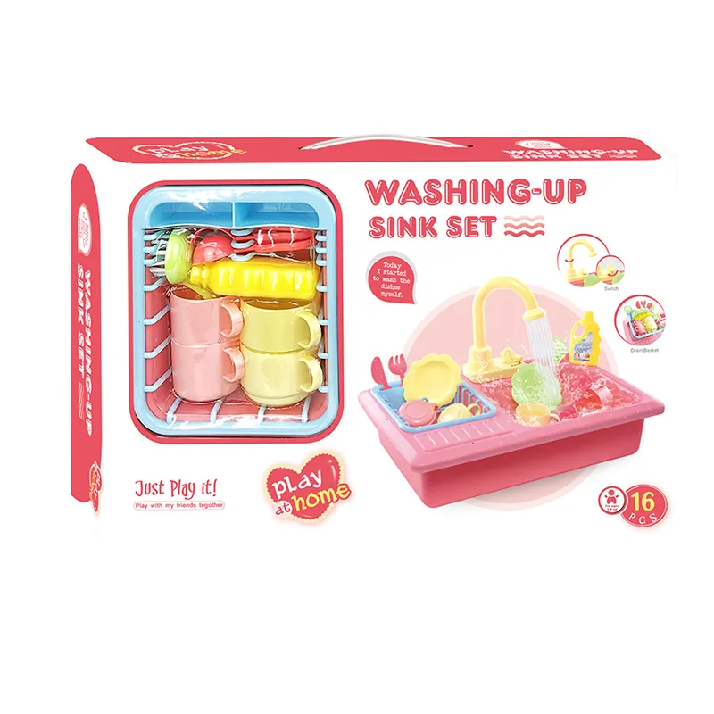 Wholesale Educational Children's Plastic Spray Kitchen Sink Pretend Toy for Kids