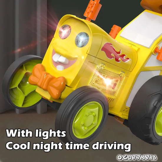 Drift Radio Control Electric Fancy Stunt Model Toys RC Car with Flashing Light and Sound for Kids