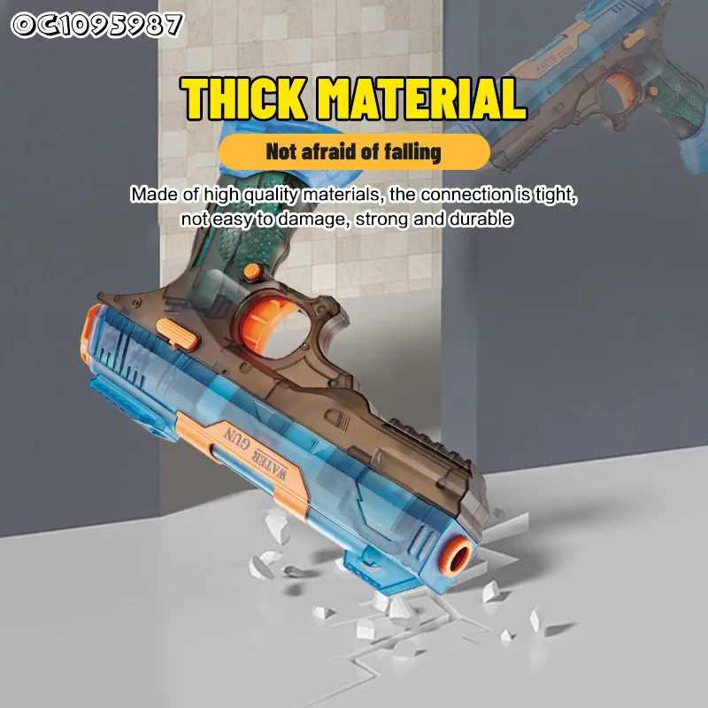 High Speed Continuous Automatic Water Gun Pistol Electric Water Gun Toy Powerful Long Range Shooting Water Gun for Kids