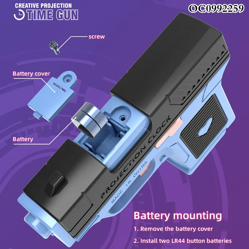 New Unique Creative LED Digital Clock Funny Electronic Gift Interactive Toys Shooting Projection Laser Game Gun for Kid