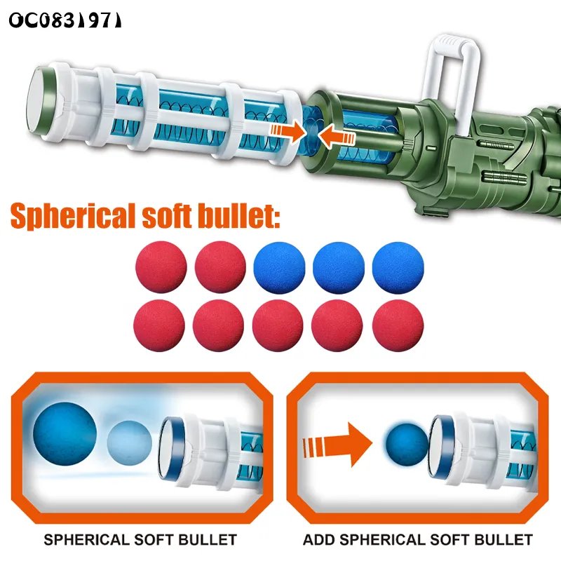 Soft Foam Balls Gun Toys Soft Bullet Air Shooting for Boys Powerful Gun with Target