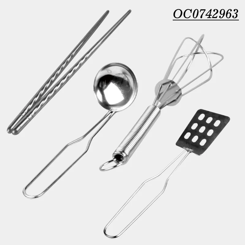 Wholesale Mini Pretend Miniature Real Cooking Steel Kitchen Toys for Kids