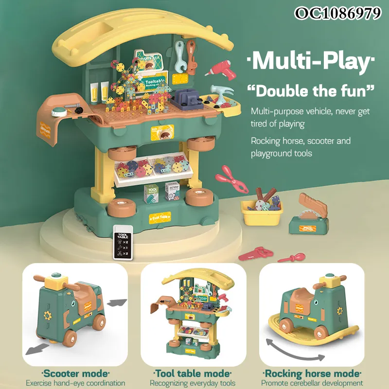 Assembly Games Drilling Machines Sets Hand Tool Educational Technical Building Block Screw and Nuts Plastic Toys for Kids