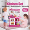 Big Wholesale Plastic Pretend Children House Play Kitchen Kids Cooking Set with Water Spray Sink