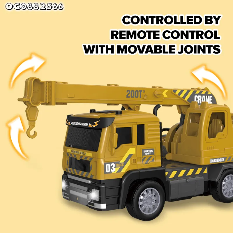 Wholesale 4 Channels Mini Engineering Model 1: 24 Remote Control Car Truck Toy with Light