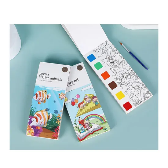 Wholesale Custom Pocket Watercolor Painting Book for Kids Paint Water Coloring Drawing Book Montessori Educational Toys