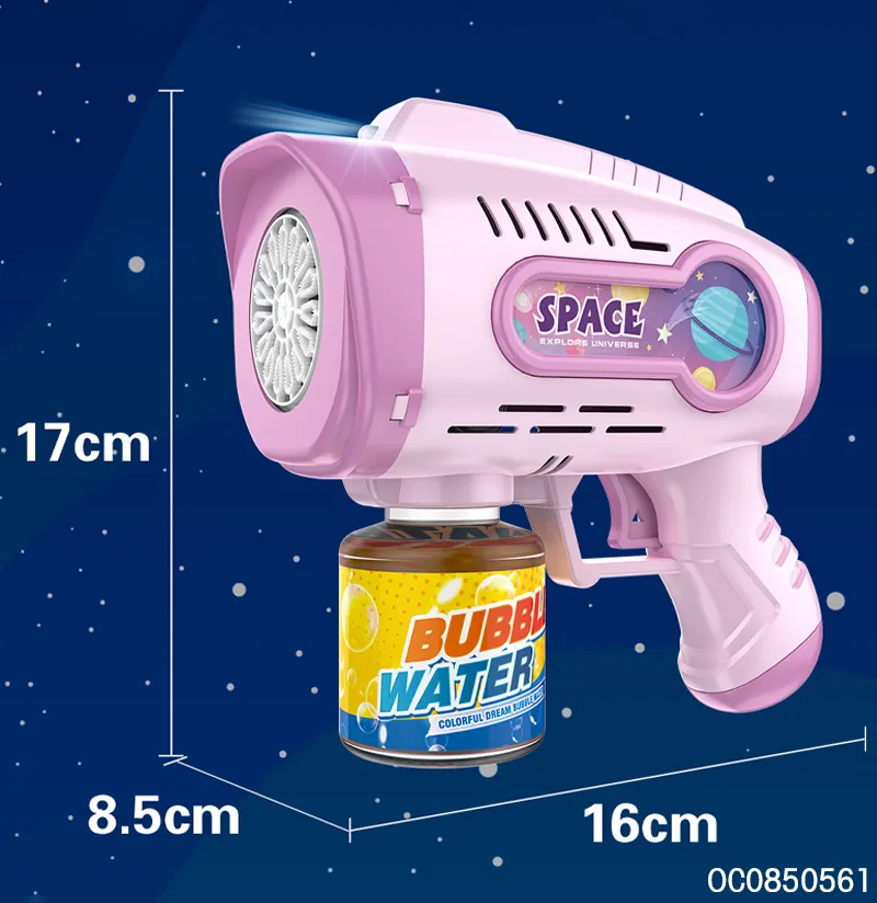 Kid Summer Toys 15 Holes Bubble Toys Bubble Gun with Light