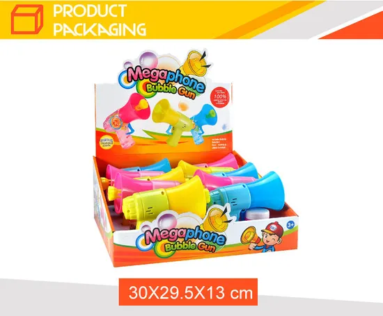 Wholesale Plastic Kids Megaphone Soap Bubble Maker Gun