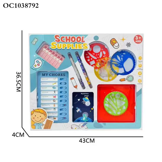 Wholesale Montessori Stationery Set Kids Educational Learning Materials Large Scale Spirograph Drawing Tools Popular DIY Art Toy for Children