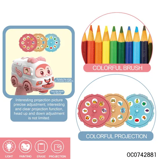 Montessori Children LED Light Projector Painting Art Desk Table Wholesale Magnetic Drawing Board