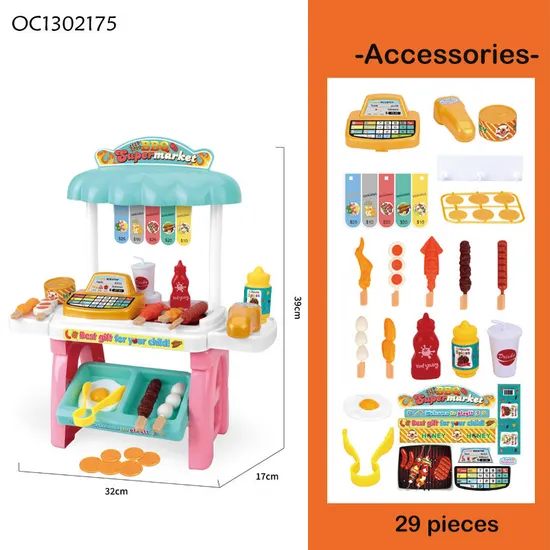 Wholesale Pretend Educational Play Children's Plastic Kitchen Miniature Simulated Dollhouse Toy for Kids