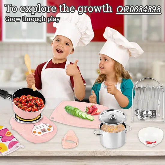Wholesale Electronic Mini Real Pretend Cooking Children House Play Kitchen Toys Set for Kids