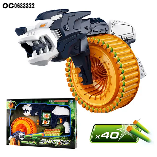 High Quality Shenzhen Adult New Professional Toy Gun with 40 Rounds Soft Bullets