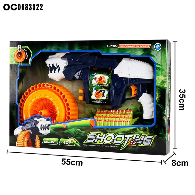 High Quality Shenzhen Adult New Professional Toy Gun with 40 Rounds Soft Bullets
