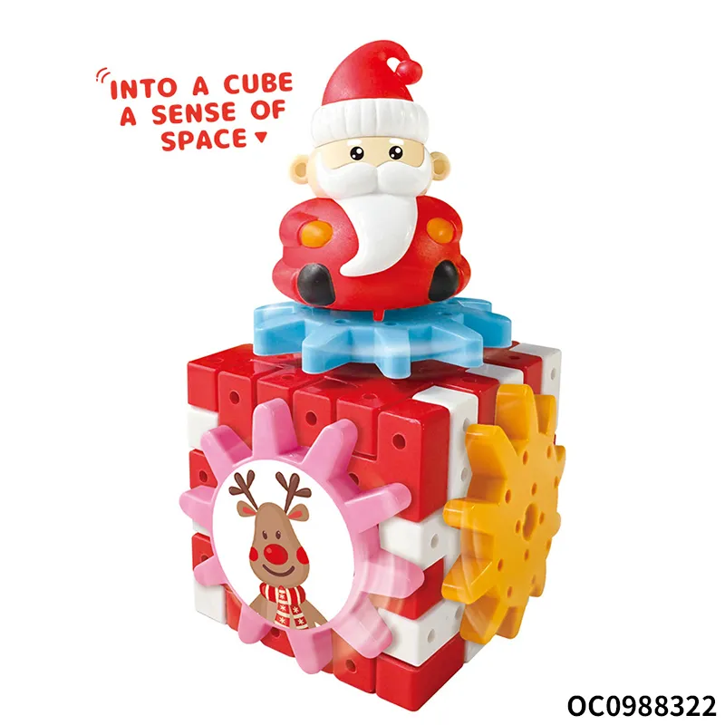 Wholesale Educational Montessori Popular DIY Christmas Baby Building Block Brick Toy