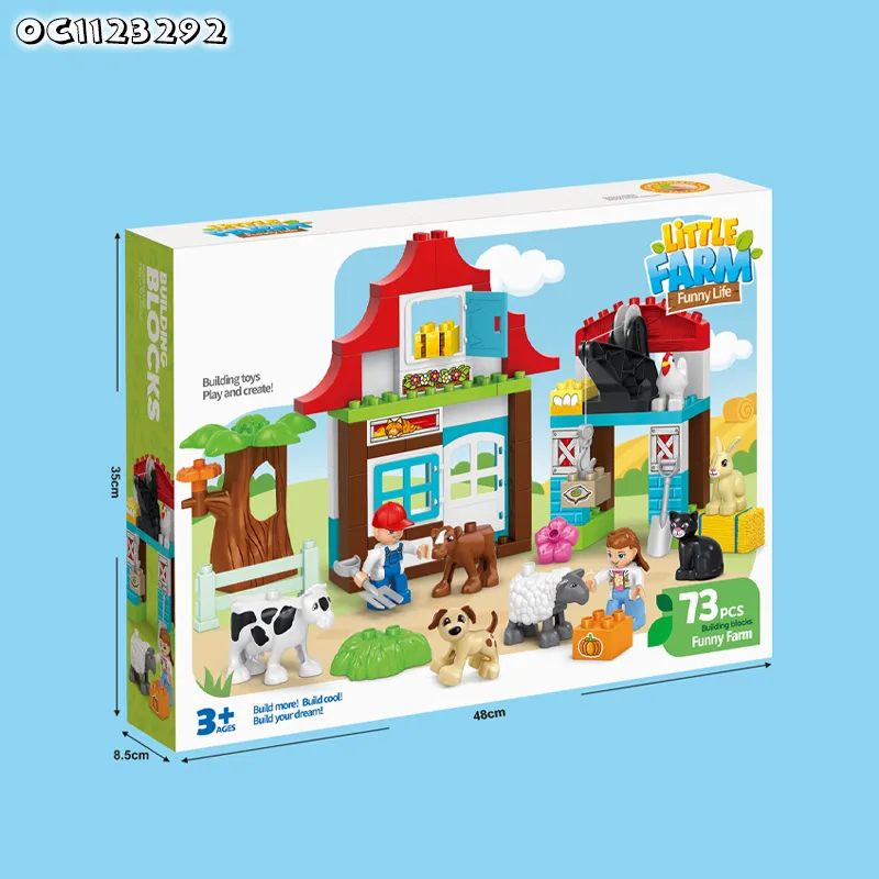 Wholesale DIY Cartoon Model Educational Animal Children's Blocks Model Building Toys Set for Kids