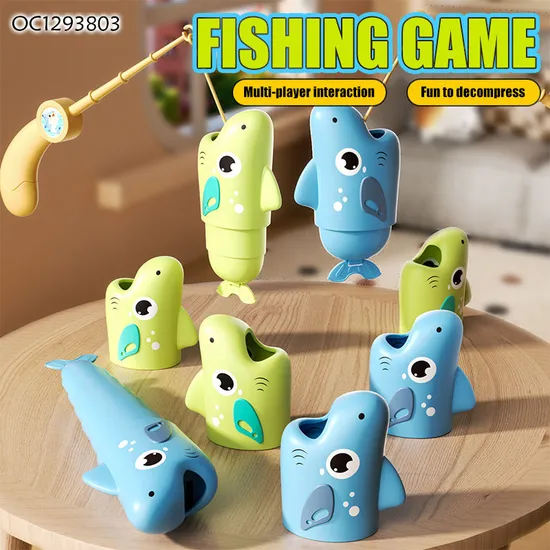 Montessori Magnetic Friendly Material Water Play Fish Catching Toys Kids Interactive Game
