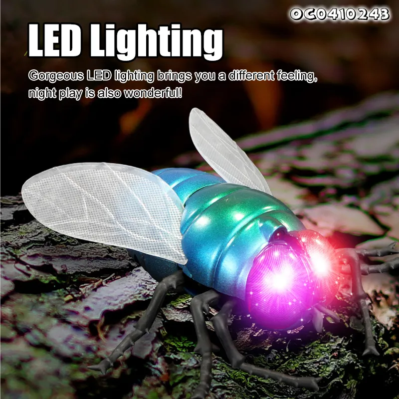Wholesale 360 Degrees Mini RC Flying Remote Control Insect Model Animal Toy with LED Lighting