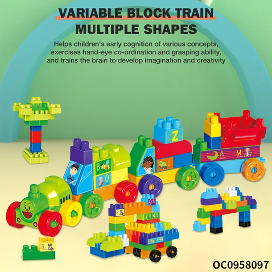 Wholesale Montessori Educational Construction Plastic Building Block DIY Toy
