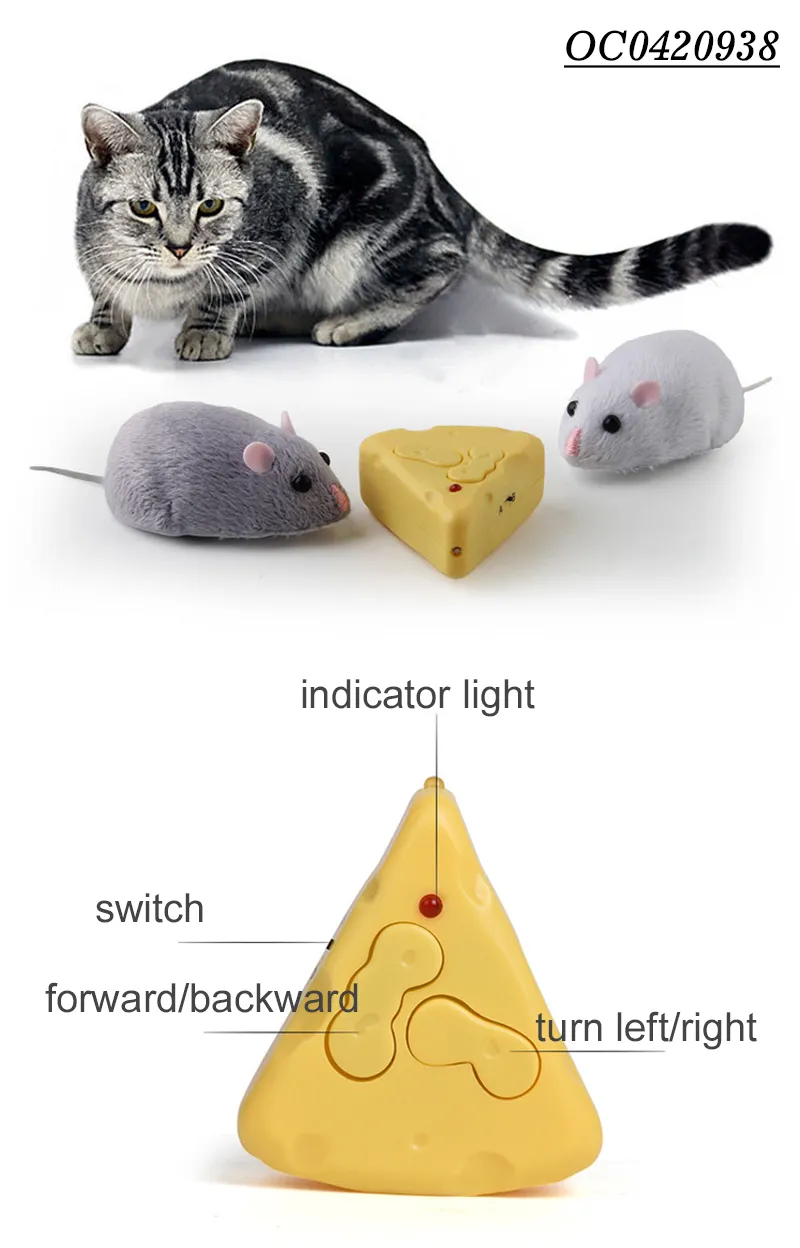 Wholesale Plastic Stuffed Mouse Plush Mouse Model Remote Control Animal Toy