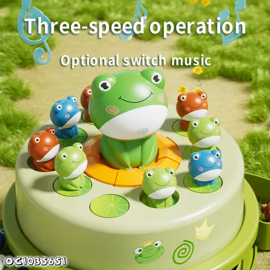 Wholesale Water Summer Children Fishing Game Baby Birthday Gift Electric Machine Catching Frog Kids Interactive Toy