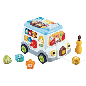 Wholesale Montessori Learning Baby Musical Educational Bus Montessori Piano Toy