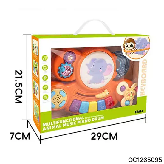 Wholesale Musical Learning Elephant Electric Cartoon Piano Light Toys