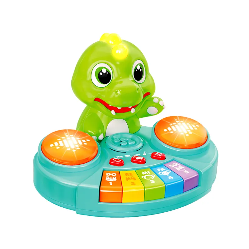 Wholesale Baby Learning Educational Musical Instrument Light up Plastic Animal Sound Electronic Cartoon Piano Keyboard Toy