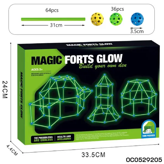 Wholesale Educational DIY Building Luminous Light Plastic Building Block Toy for Kid