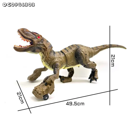 New Arrivalsimulatedtyrannosaurus Rex Large Plastic Remote Control Dinosaur Model Toy Made in China with Simulation Sound