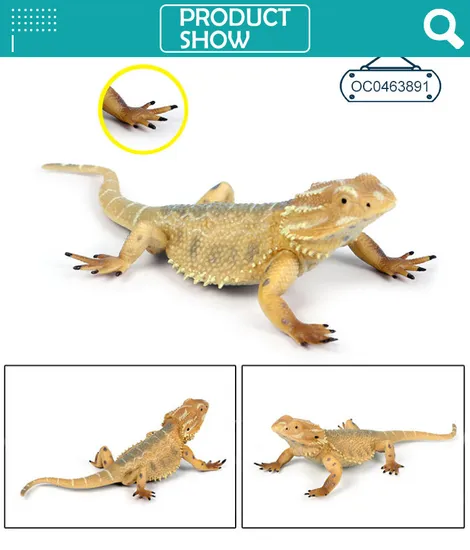 Wholesale Popular Educational 4 Piece Rubber Lizard Animal Toy