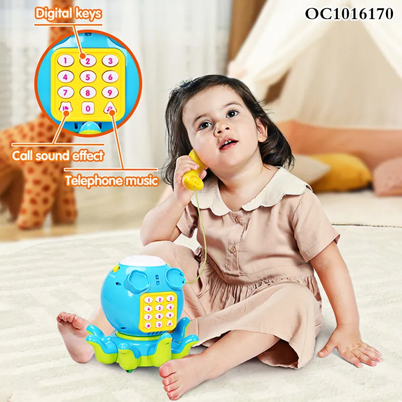Wholesale Montessori Piano Drum Keyboard Musical Instrument Small Light Musical Crawling Baby Electronic Toy with LED Lights