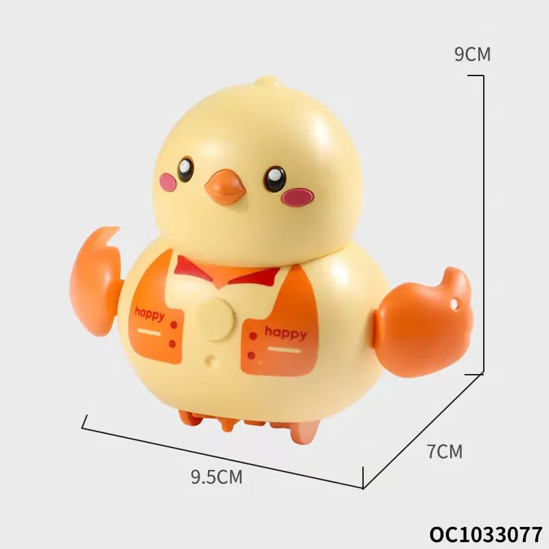 Wholesale Montessori Cartoon Animals Plastic Walking Yellow Baby Musical Sound Soothing Montessori Sensory Toys