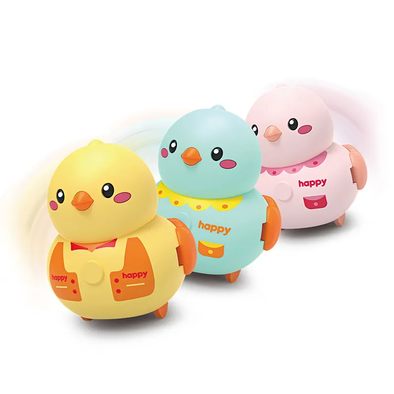 Wholesale Montessori Cartoon Animals Plastic Walking Yellow Baby Musical Sound Soothing Montessori Sensory Toys
