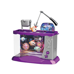Wholesale Plastic Montessori Colorful Light Fish Tank Electronic Fishing Game Machine Toy Game for Kids