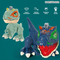 2in1 Mobile Phone Holder Press Button Cute Open Mouth Dinosaur Customizable Toys for Kids Children