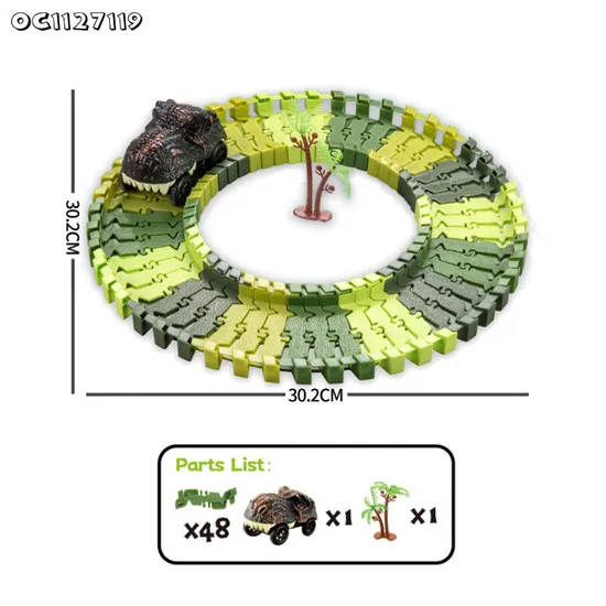 Dinosaur Electric Cars Kids Toy Cars Race Track Adventure Preschool Toddler Baby Toys Assembling Dinosaur Toys for Wholesale