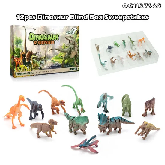 12 Pieces Small Collectable Simulation Realistic PVC Jurassic Dinosaur Toy Educational Animal Figures Games Toy for Children