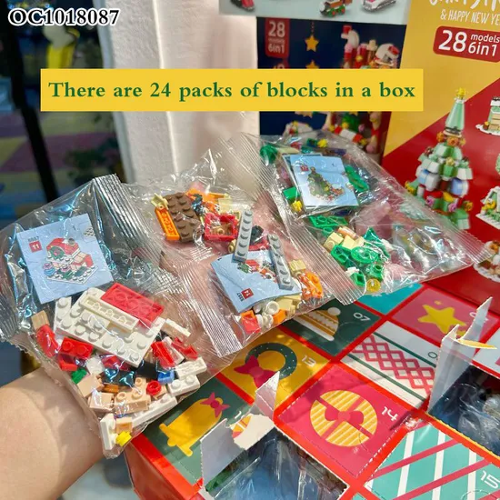 Wholesale Educational Plastic Blocks Building Christmas Cartoon Toys