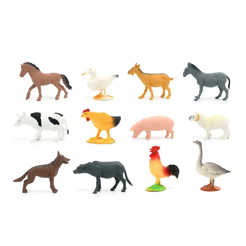 Wholesale Montessori Educational Simulated Plastic Rubber Cow Toys Farm Animal