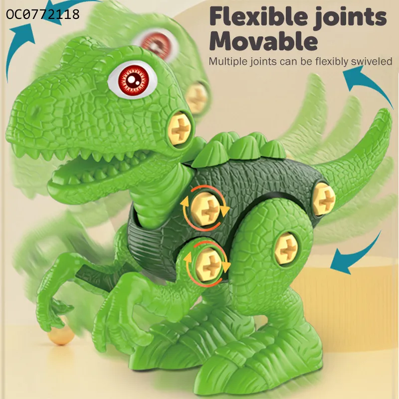Building Block Plastic DIY Assemble Dinosaur Puzzle Model Toys for Kids