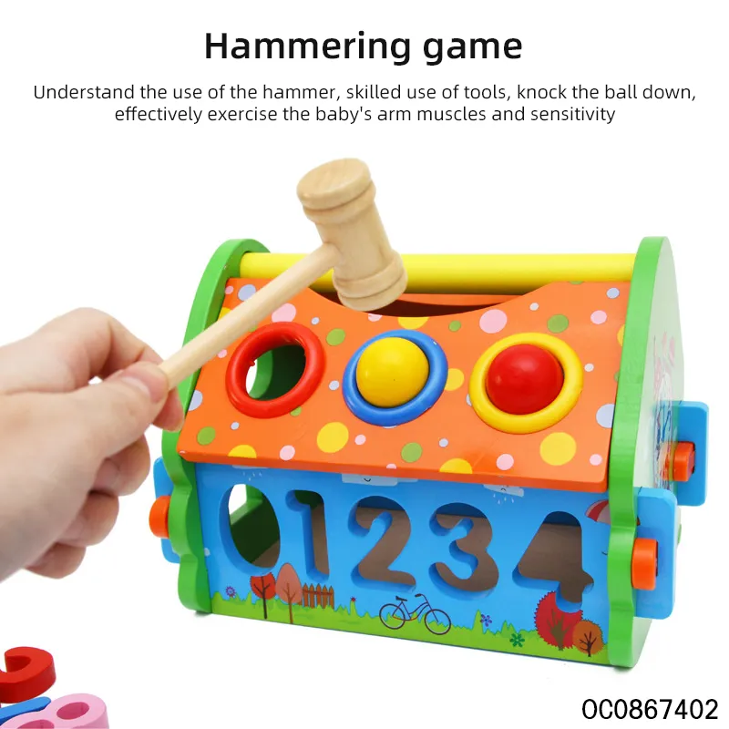 Wholesale Montessori Educational Wooden DIY Building Block Toy