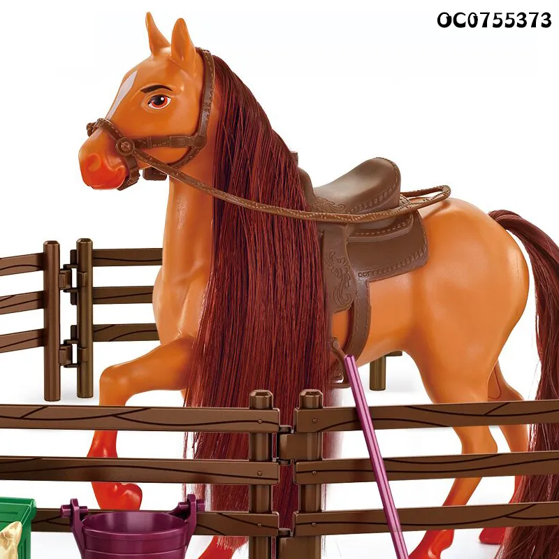 Wholesale Plastic Set of Children's Model Set Toy Horse Farm Animal for Children
