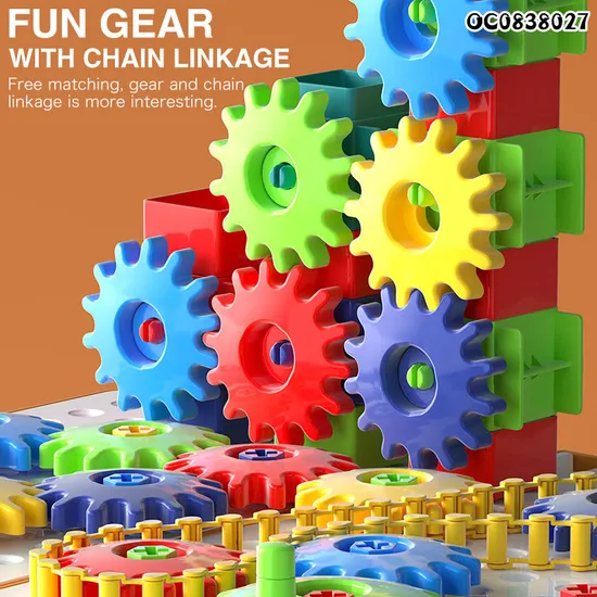 Wholesale Montessori Children's Model Mechanical Plastic Building Blocks Toy