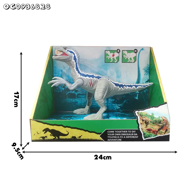 Baby Kids Battery Operated Realistic Animal Figures Dinosaur Model Moving and Walking Toy with Sound and Light for Wholesale