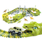 Electric Dinosaur Truck Car Play Set Toy DIY Flexible Race Assembly Puzzle Slide Track Fun Game Toy for Kids Boys with PVC Dinosaur
